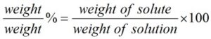 %w/w percentage weight calculations in cosmetic formulas