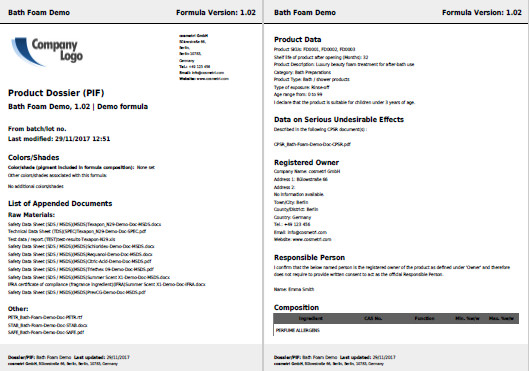 PIF software report