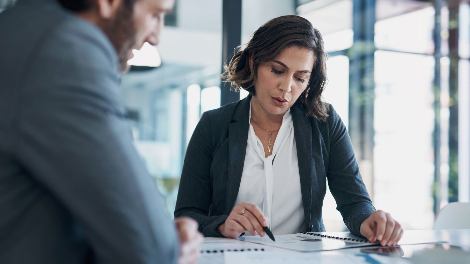 A man and woman discuss what to expect during Health Canada Cosmetic Inspections.