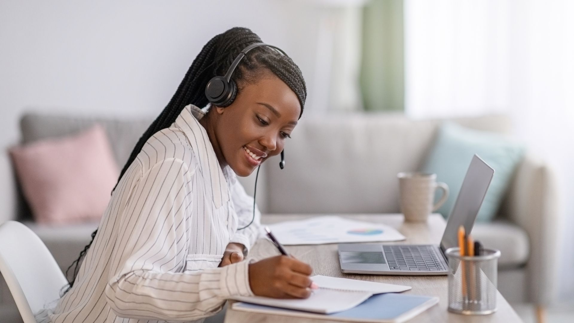 A young woman takes online SQF Practitioner training.